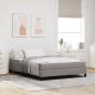 Preview: ARDEBO.de - Boxspringbett mit Matratze Taupe 140 x 190 cm Stoff