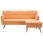 Preview: Sofa L-Form Stoff 171,5x138x81,5 cm Orange