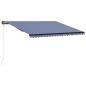 Preview: Einziehbare Markise mit Windsensor & LED 500x300cm Blau Weiß