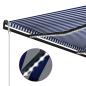 Preview: Einziehbare Markise mit Windsensor & LED 500x300cm Blau Weiß