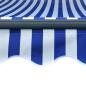 Preview: Einziehbare Markise mit Windsensor & LED 500x300cm Blau Weiß