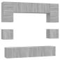 Preview: ARDEBO.de - 8-tlg. TV-Schrank-Set Grau Sonoma Holzwerkstoff