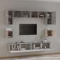Preview: 8-tlg. TV-Schrank-Set Grau Sonoma Holzwerkstoff