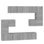 Preview: TV-Wandschrank Grau Sonoma Holzwerkstoff