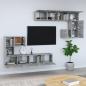 Preview: TV-Wandschrank Grau Sonoma Holzwerkstoff