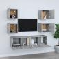Preview: 6-tlg. TV-Schrank-Set Grau Sonoma Holzwerkstoff