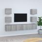 Preview: ARDEBO.de - 7-tlg. TV-Schrank-Set Grau Sonoma Holzwerkstoff