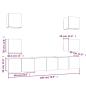 Preview: 7-tlg. TV-Schrank-Set Grau Sonoma Holzwerkstoff