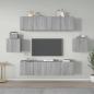 Preview: ARDEBO.de - 6-tlg. TV-Schrank-Set Grau Sonoma Holzwerkstoff