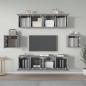 Preview: 6-tlg. TV-Schrank-Set Grau Sonoma Holzwerkstoff