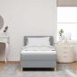 Preview: Boxspringbett mit Matratze Hellgrau 90 x 190 cm Stoff