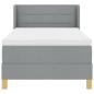 Preview: Boxspringbett mit Matratze Hellgrau 90 x 190 cm Stoff