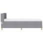 Preview: Boxspringbett mit Matratze Hellgrau 90 x 190 cm Stoff