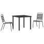 Preview: Garten Essgruppe 3 pcs Dunkelgrau Stahl