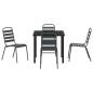 Preview: Garten Essgruppe 5 pcs Anthrazit Pulverbeschichteter Stahl