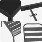 Preview: Garten Essgruppe 5 pcs Dunkelgrau Stahl