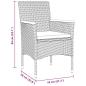 Preview: Garten Essgruppe mit Kissen 5 pcs Grau Poly Rattan
