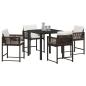 Preview: ARDEBO.de - Garten Essgruppe 5 pcs Braun Poly-Rattan