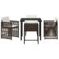 Preview: Garten Essgruppe 5 pcs Braun Poly-Rattan