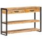 Preview: Sideboard 120x30x75 cm Raues Mango-Massivholz