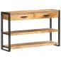 Preview: Sideboard 120x30x75 cm Raues Mango-Massivholz
