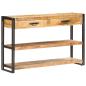 Preview: Sideboard 120x30x75 cm Raues Mango-Massivholz