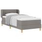 Preview: Boxspringbett mit Matratze Creme 90x200 cm Stoff Taupe