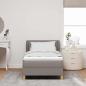 Preview: Boxspringbett mit Matratze Creme 90x200 cm Stoff Taupe