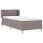 Preview: Boxspringbett mit Matratze Creme 90x200 cm Stoff Taupe