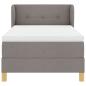 Preview: Boxspringbett mit Matratze Creme 90x200 cm Stoff Taupe