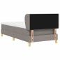 Preview: Boxspringbett mit Matratze Creme 90x200 cm Stoff Taupe