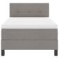 Preview: Boxspringbett mit Matratze mit Kopfteil Taupe 90 x 190 cm Stoff
