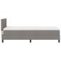 Preview: Boxspringbett mit Matratze mit Kopfteil Taupe 90 x 190 cm Stoff