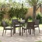 Preview: ARDEBO.de - Garten Essgruppe 5 pcs Braun Poly Rattan