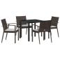 Preview: Garten Essgruppe 5 pcs Braun Poly Rattan