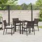 Preview: Garten Essgruppe 5 pcs Braun Poly Rattan