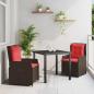 Preview: ARDEBO.de - Garten Essgruppe 3 pcs Braun Poly Rattan