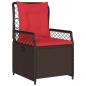 Preview: Garten Essgruppe 3 pcs Braun Poly-Rattan