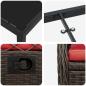 Preview: Garten Essgruppe 3 pcs Braun Poly-Rattan