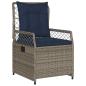 Preview: Garten Essgruppe 3 pcs Grau Poly-Rattan