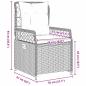 Preview: Garten Essgruppe 3 pcs Schwarz Poly-Rattan