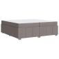 Preview: Bettgestell mit Matratze Taupe 200 x 200 cm Stoff