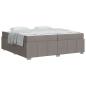 Preview: Bettgestell mit Matratze Taupe 200 x 200 cm Stoff