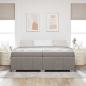 Preview: Bettgestell mit Matratze Taupe 200 x 200 cm Stoff