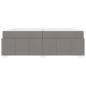 Preview: Bettgestell mit Matratze Taupe 200 x 200 cm Stoff