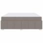 Preview: Bettgestell mit Matratze Taupe 200 x 200 cm Stoff