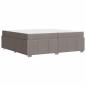 Preview: Bettgestell mit Matratze Taupe 200 x 200 cm Stoff