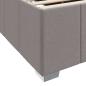 Preview: Bettgestell mit Matratze Taupe 200 x 200 cm Stoff