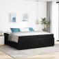 Preview: ARDEBO.de - Bettgestell mit Matratze mit Matratze Schwarz 200 x 200 cm Samt
