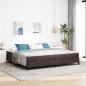 Preview: ARDEBO.de - Boxspringbett mit Matratze Dunkelbraun 200 x 200 cm Stoff